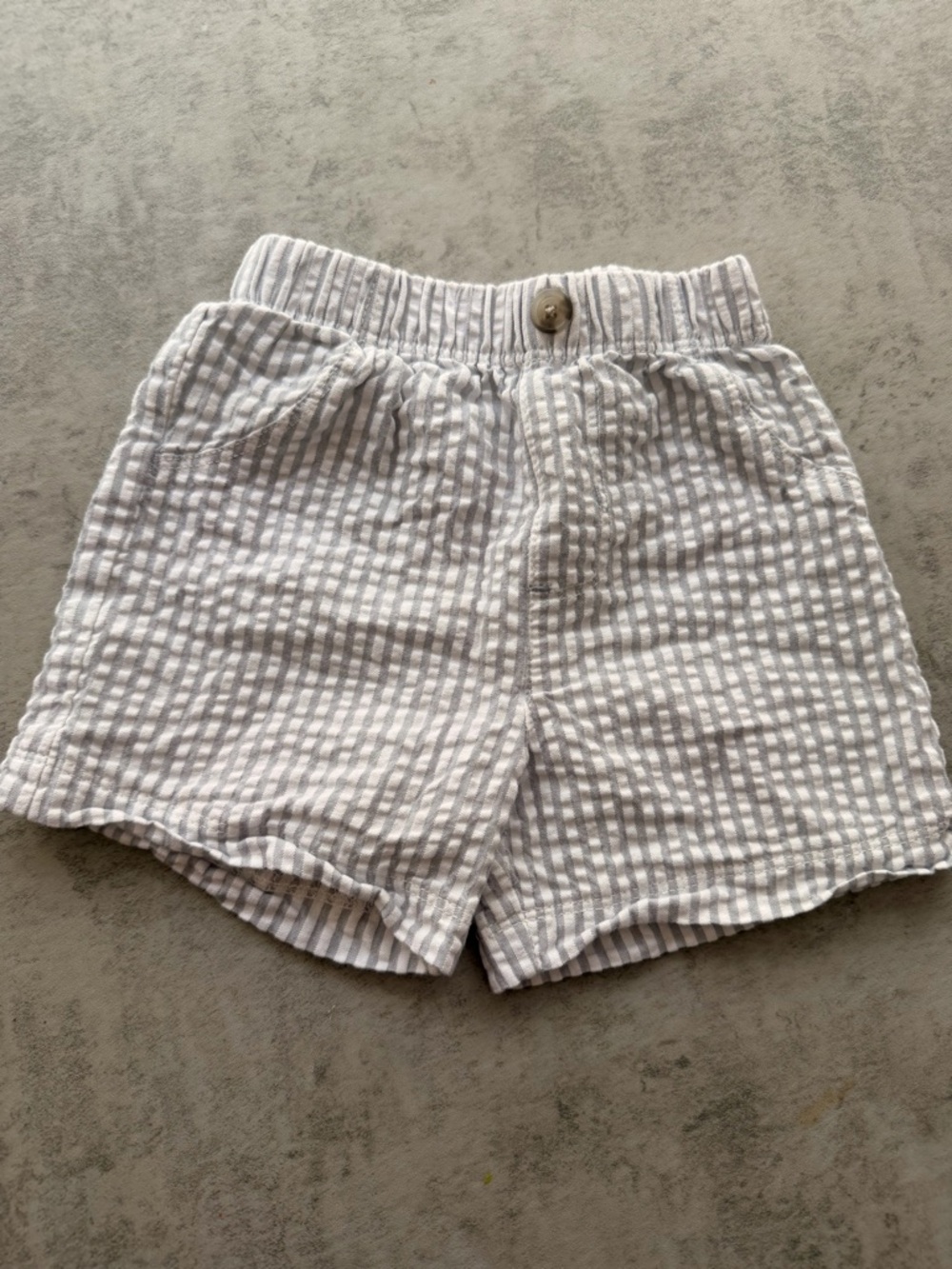 Light Blue Seersucker Shorts